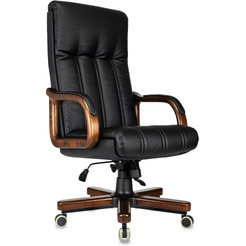 Офисное кресло Бюрократ T-9932Walnut (черный, экокожа)