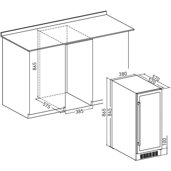 Винный шкаф ZUGEL ZCWI310DB
