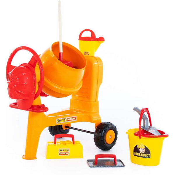 Игровой нвбор Полесье Бетономешалка Construct + набор каменщика №7 50649