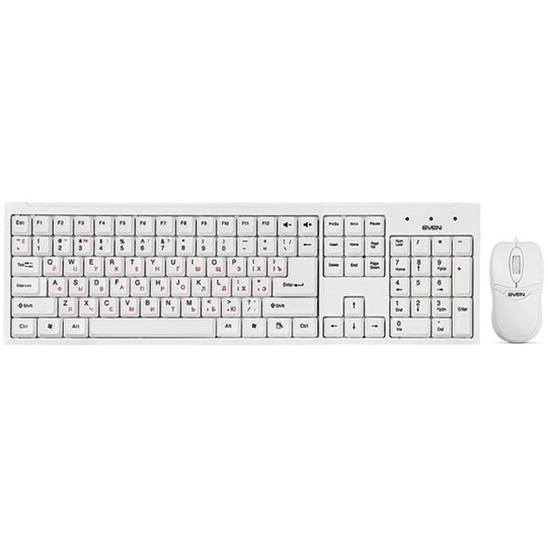 Мышь + клавиатура SVEN Standard 310 Combo (белый)