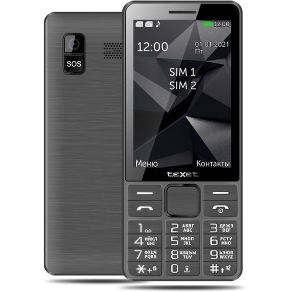 Мобильный телефон TeXet TM-D324 (серый)