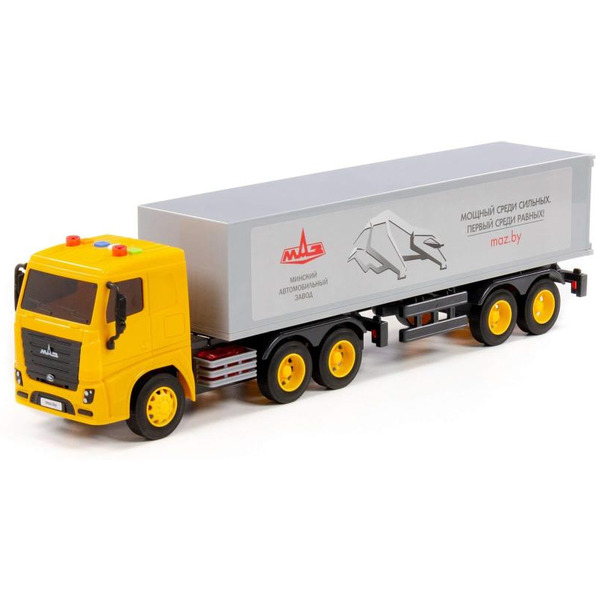 Грузовик Полесье МАЗ автомобиль-тягач с полуприцепом инерционный 94124