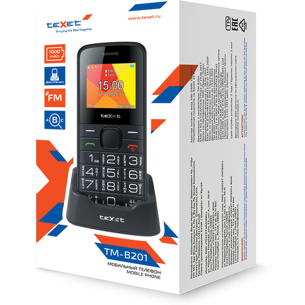 Мобильный телефон TeXet TM-B201 (черный)
