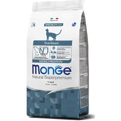 Сухой корм для кошек Monge Monoprotein Sterilized Trout (10кг)