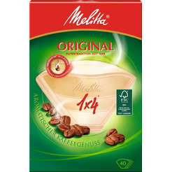Комплект фильтров для кофе Melitta 1X4/40 (коричневый)