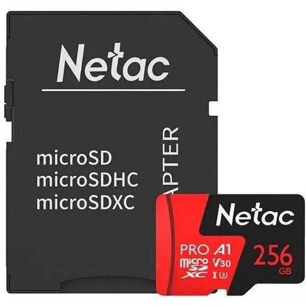 Карта памяти Netac P500 Extreme Pro 256GB NT02P500PRO-256G-R (с адаптером)
