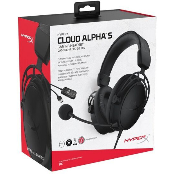 Наушники HyperX Cloud Alpha S (HX-HSCAS-BK/WW/4P5L2AA)