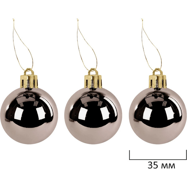 Шары елочные ЗОЛОТАЯ СКАЗКА Light Champagne Style 592592 (шампань)