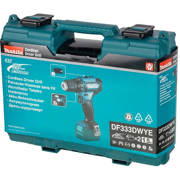 Аккумуляторная дрель-шуруповерт Makita DF333DWYE