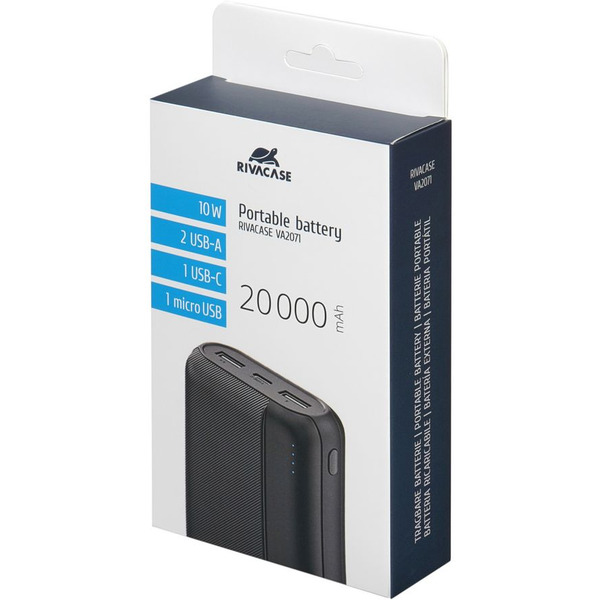Внешний аккумулятор RIVACASE VA2071 (20000 мАч) Black