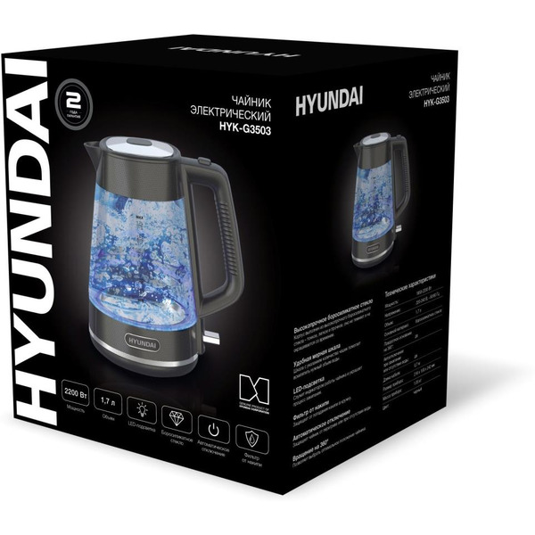 Чайник электрический Hyundai HYK-G3503