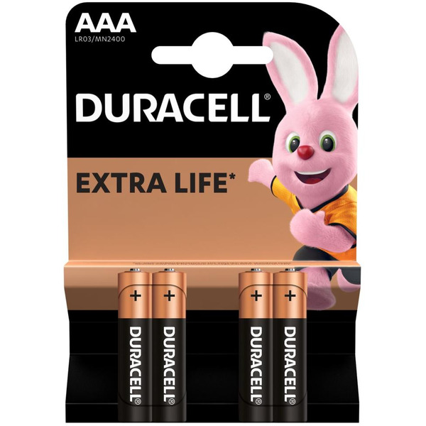 Батарейка DURACELL AAA (LR03/MN2400) 4 шт