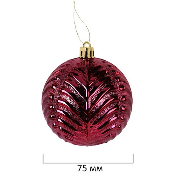 Шары елочные ЗОЛОТАЯ СКАЗКА Burgundy Style 592591 (бордо)