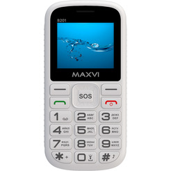Мобильный телефон Maxvi B201 +ЗУ WC-112 (белый)
