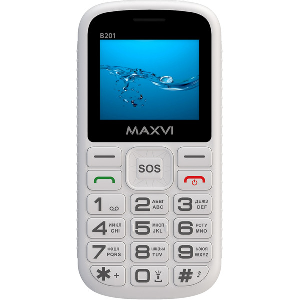Мобильный телефон Maxvi B201 +ЗУ WC-112 (белый)