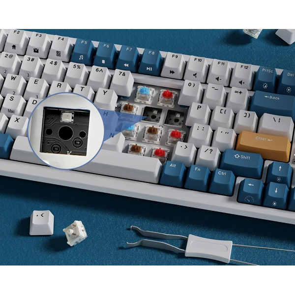 Клавиатура Royal Kludge RK98 RGB Klein Blue (RK Blue)