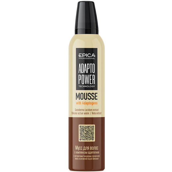Мусс Epica Professional для восстановления и укрепления волос с комплексом адаптогенов Adapto Power, 250 мл