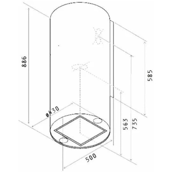 Кухонная вытяжка Jetair Pipe WH/A/43