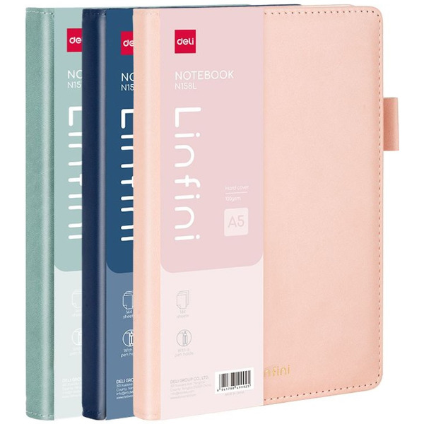 Блокнот Deli LINFINI N158 (144л, голубой)