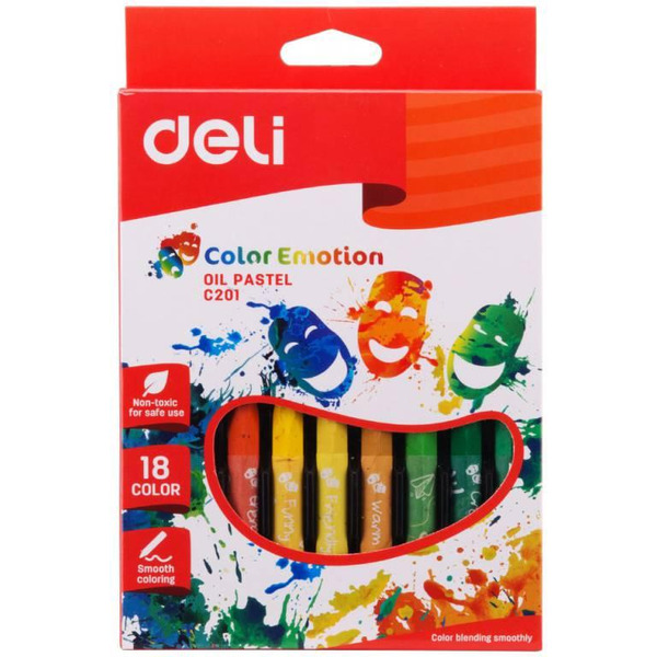 Пастель масляная DELI Color emotions С20110 18 цв