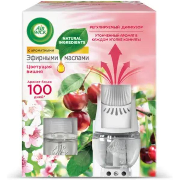 Диффузер аромамасел со сменным флаконом AIR WICK Вишневый сад 19мл 0011169303