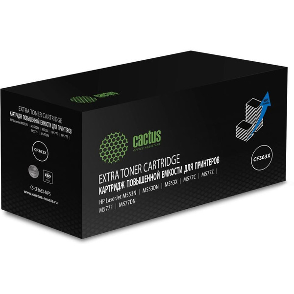 Картридж лазерный Cactus CS-CF363X-MPS CF363XX пурпурный (18000стр.) для HP CLJ M552dn/M553dn/M553N/M553x