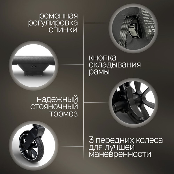 Прогулочная коляска Bubago Duo X BG 194-3 Biege