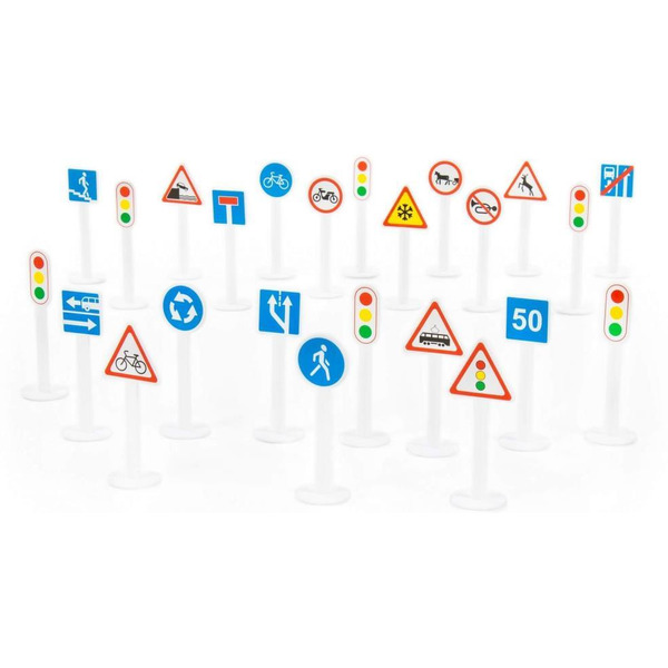 Набор дорожных знаков Полесье №3 (24 элемента) (в пакете) 64219