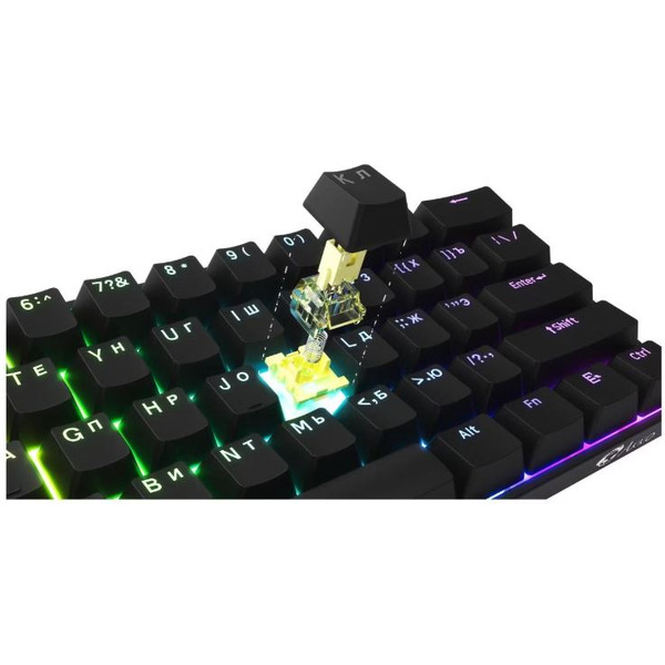 Клавиатура Akko 3061S HE Black (Akko Cream Yellow)