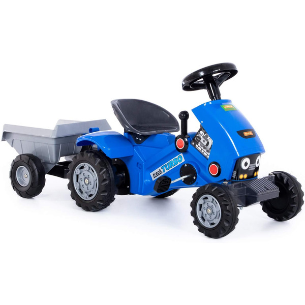 Каталка-трактор с педалями Turbo-2 с полуприцепом Полесье 84651
