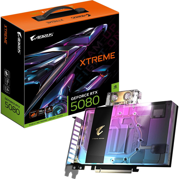 Видеокарта Gigabyte RTX 5080 Aorus Xtreme Waterforce WB 16G GDDR7 (GV-N5080AORUSX WB-16GD)