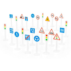 Набор дорожных знаков Полесье №3 (24 элемента) (в пакете) 64219