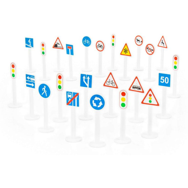 Набор дорожных знаков Полесье №3 (24 элемента) (в пакете) 64219