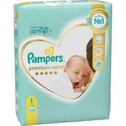 Подгузники PAMPERS Premium Care Newborn (2-5кг) (66 шт.)