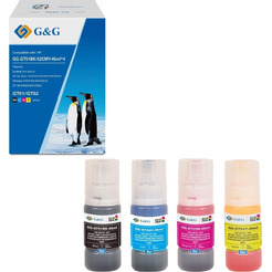 Чернила G&G GG-GT51BK/52CMY-45ml*4 GT51/52 (набор голубой/пурпурный/желтый/черный)