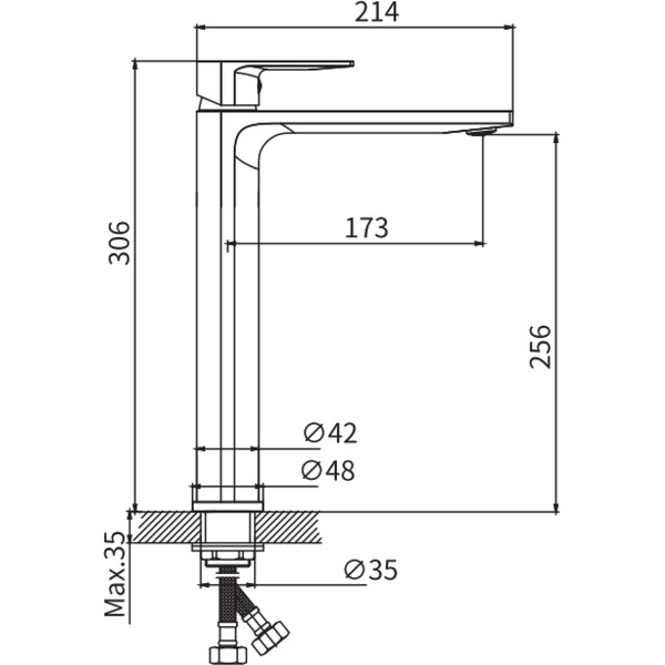 Смеситель Lauter Reef 21CK8678BS