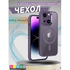 Бампер Bingo Metal Magnetic iPhone 13 Фиолетовый
