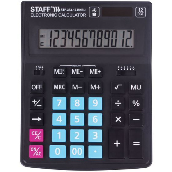 Калькулятор Staff Plus STF-333-12-BKBU 250461