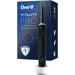 Электрическая зубная щетка Oral-B Vitality Pro D103.413.3 Cross Action Protect X Clean Black 4210201427100 (черный)