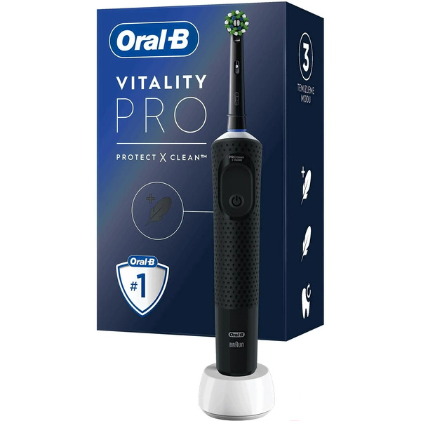 Электрическая зубная щетка Oral-B Vitality Pro D103.413.3 Cross Action Protect X Clean Black 4210201427100 (черный)
