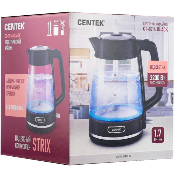 Электрический чайник CENTEK CT-1014 (черный)