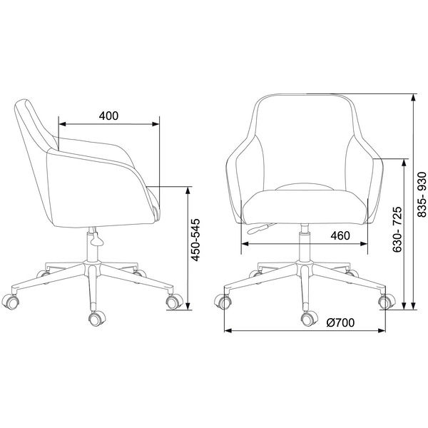 Кресло Бюрократ CH-380SL (янтарный Italia 9)