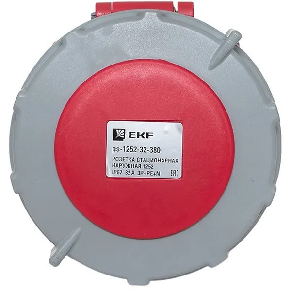 Розетка стационарная наружная EKF 1252 3Р+РЕ+N 32А 380В IP67 PROxima