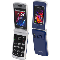 Кнопочный телефон Maxvi E28 + ЗУ WC-11 (синий)