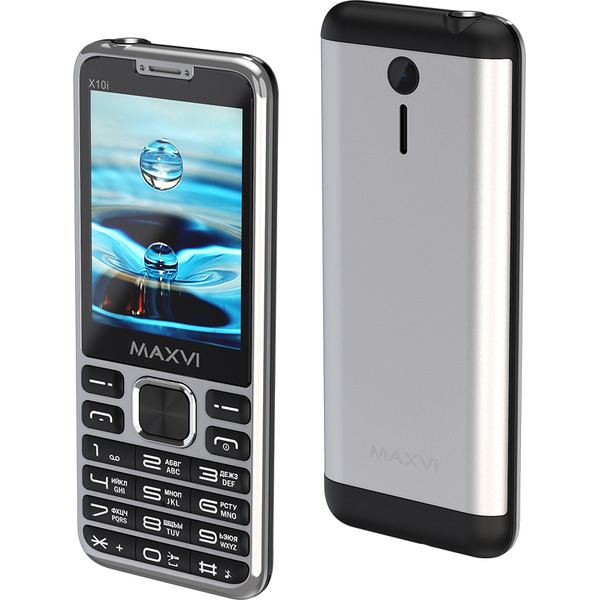 Мобильный телефон Maxvi X10i +ЗУ WC-112 (серебристый)
