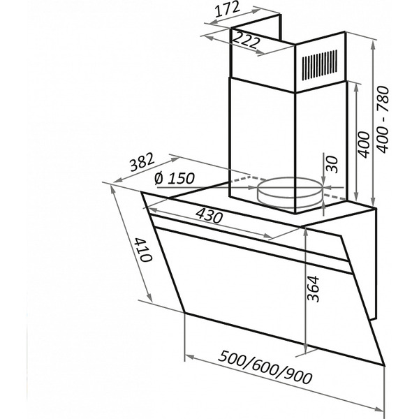 Вытяжка MAUNFELD Medway 60 (черный/сатин)