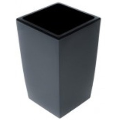 Кашпо для цветов со вставкой GARDENPLAST  "ЖАСМИН" 65006 графит