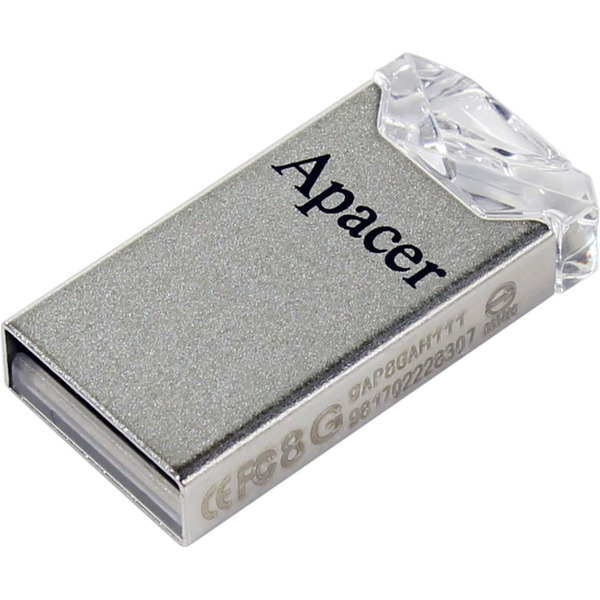 USB Flash Apacer AH111 64GB AP64GAH111CR-1 (белый/серебристый)