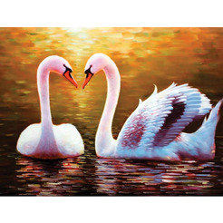 Картина стразами (алмазная мозаика) ОСТРОВ СОКРОВИЩ «Лебеди» 662399