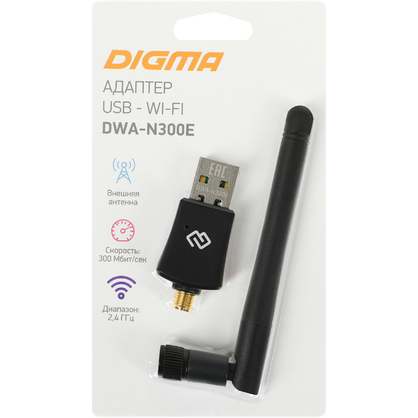 Wi-Fi адаптер Digma DWA-N300E